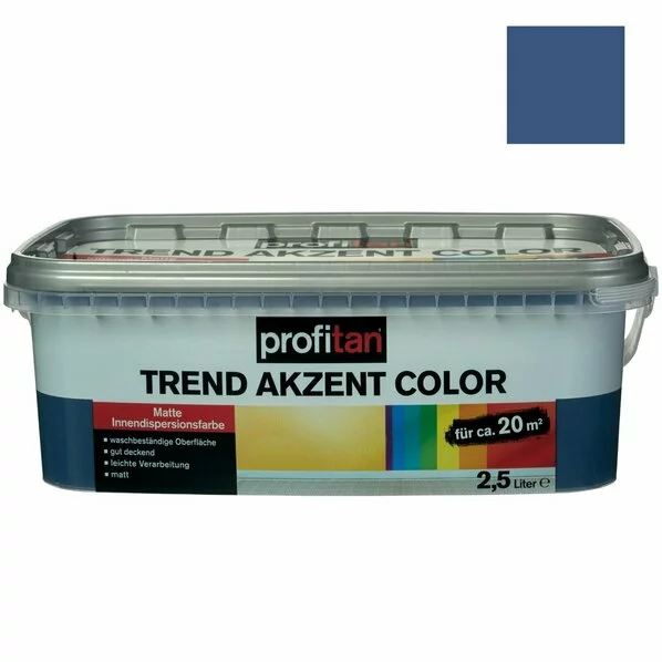 Profitan Wandfarbe Trend Akzent Color - Cool Night Matt - 2,5 Liter 3 Profitan Wandfarbe Trend Akzent Color - Cool Night Matt - 2,5 Liter