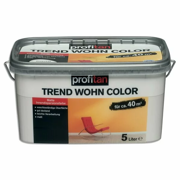 Profitan Wandfarbe Trend Wohn Color - Muschel Matt - 5 Liter 3 Profitan Wandfarbe Trend Wohn Color - Muschel Matt - 5 Liter