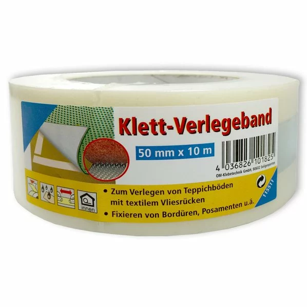 Klett-Verlegeband Für Bodenbeläge - 5 Cm Breit - 10 Meter 3 Klett-Verlegeband Für Bodenbeläge - 5 Cm Breit - 10 Meter