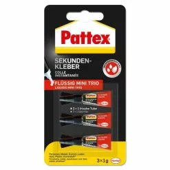 Pattex Sekundenkleber - MINI TRIO - 3 X 1 G