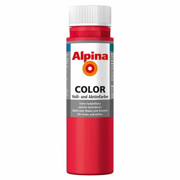 Alpina Voll- Und Abtönfarbe COLOR - Feuerrot - 250 Ml 3 Alpina Voll- Und Abtönfarbe COLOR - Feuerrot - 250 Ml