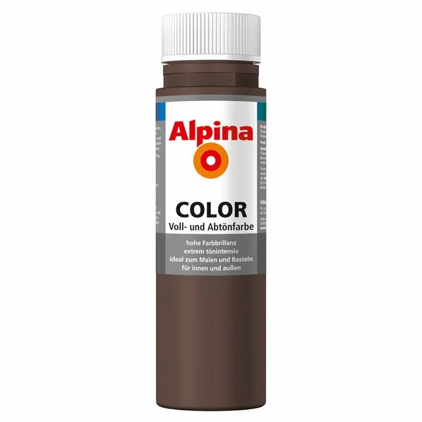 Alpina Voll- Und Abtönfarbe COLOR - Schokobraun - 250 Ml 3 Alpina Voll- Und Abtönfarbe COLOR - Schokobraun - 250 Ml