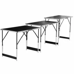 3-teiliges Mehrzwecktisch-Set - Höhen 4-fach Verstellbar