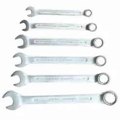 6-teiliger Gabelringschlüsselsatz - Chromfarben