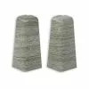 Profitan 2er-Set Außenecken - Buche Grau - Für Sockelleisten: 58 Mm Hoch
