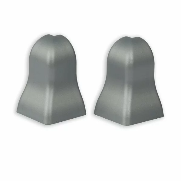 Profitan 2er-Set Außenecken - Silber Hell - Für Sockelleisten: 40 Mm Hoch 3 Profitan 2er-Set Außenecken - Silber Hell - Für Sockelleisten: 40 Mm Hoch